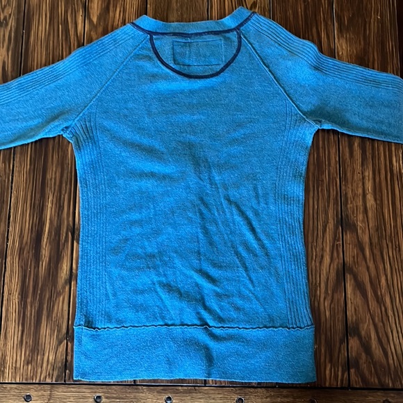 GUC American Eagle teal cotton cardigan - Picture 2 of 5